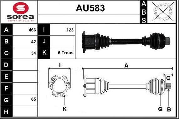 Sera AU583 - Albero motore / Semiasse autozon.pro