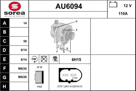 Sera AU6094 - Alternatore autozon.pro