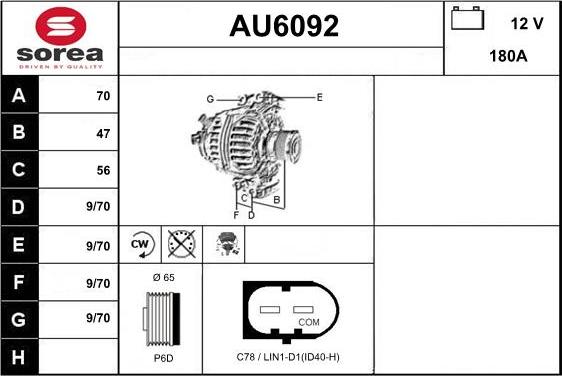 Sera AU6092 - Alternatore autozon.pro