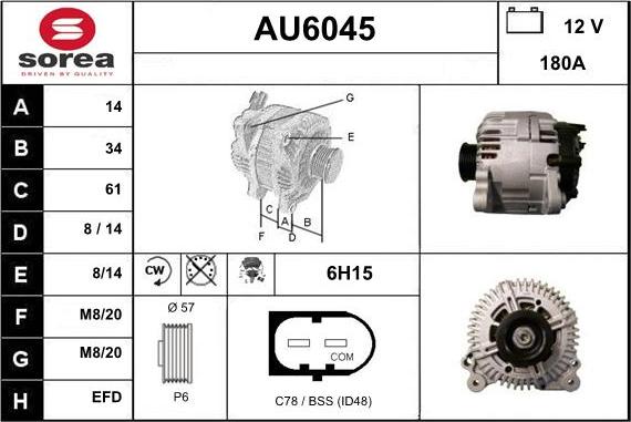 Sera AU6045 - Alternatore autozon.pro