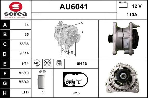 Sera AU6041 - Alternatore autozon.pro