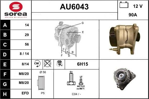 Sera AU6043 - Alternatore autozon.pro