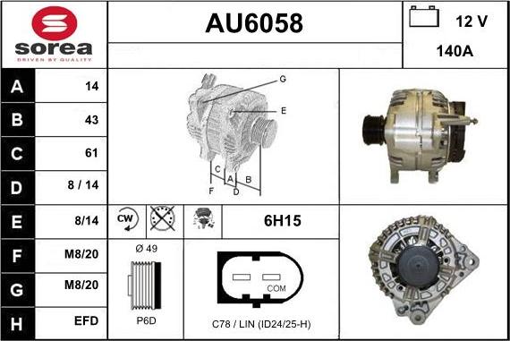 Sera AU6058 - Alternatore autozon.pro