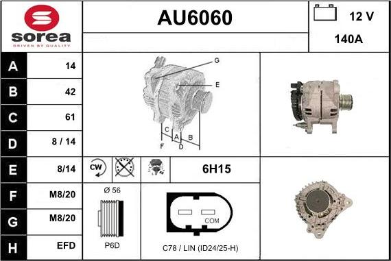 Sera AU6060 - Alternatore autozon.pro