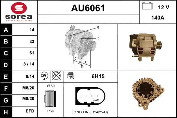 Sera AU6061 - Alternatore autozon.pro