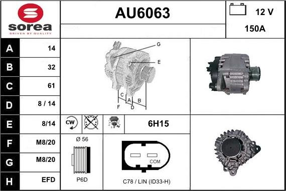 Sera AU6063 - Alternatore autozon.pro