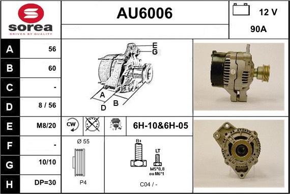 Sera AU6006 - Alternatore autozon.pro