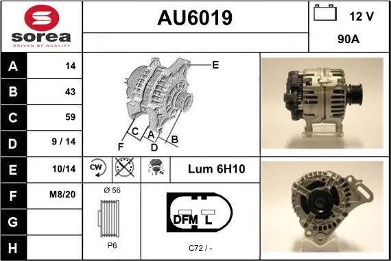 Sera AU6019 - Alternatore autozon.pro