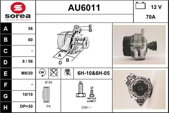 Sera AU6011 - Alternatore autozon.pro