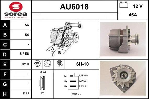 Sera AU6018 - Alternatore autozon.pro