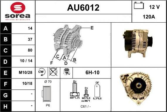 Sera AU6012 - Alternatore autozon.pro