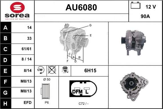 Sera AU6080 - Alternatore autozon.pro