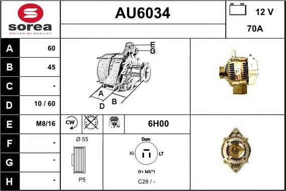 Sera AU6034 - Alternatore autozon.pro