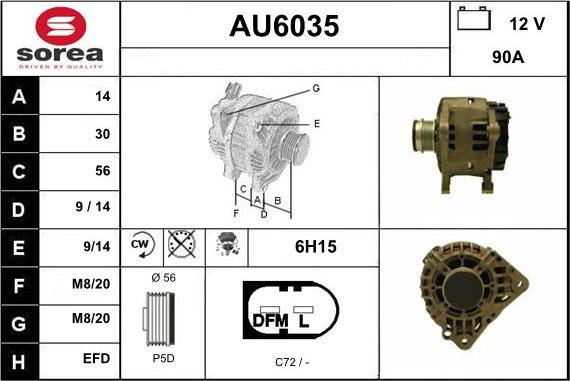 Sera AU6035 - Alternatore autozon.pro