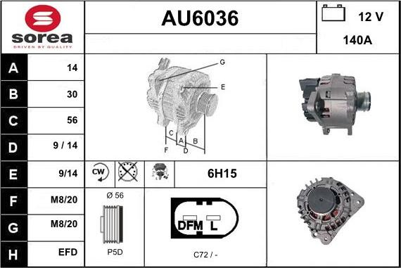 Sera AU6036 - Alternatore autozon.pro