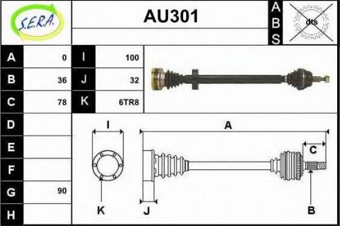 Sera AU301 - Albero motore / Semiasse autozon.pro