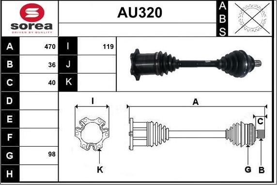 Sera AU320 - Albero motore / Semiasse autozon.pro