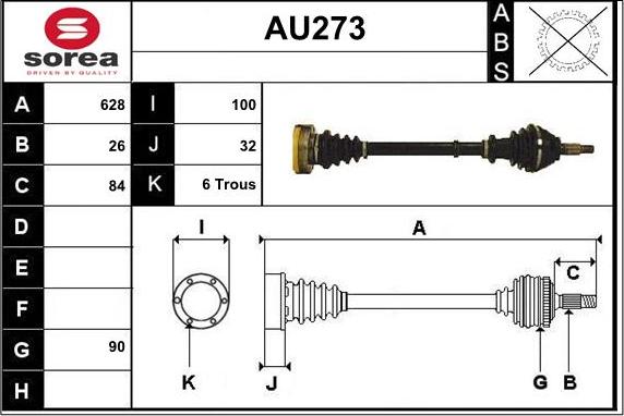 Sera AU273 - Albero motore / Semiasse autozon.pro