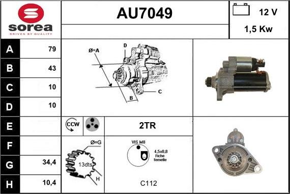 Sera AU7049 - Motorino d'avviamento autozon.pro