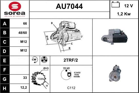 Sera AU7044 - Motorino d'avviamento autozon.pro