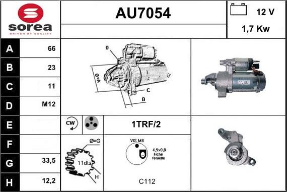 Sera AU7054 - Motorino d'avviamento autozon.pro