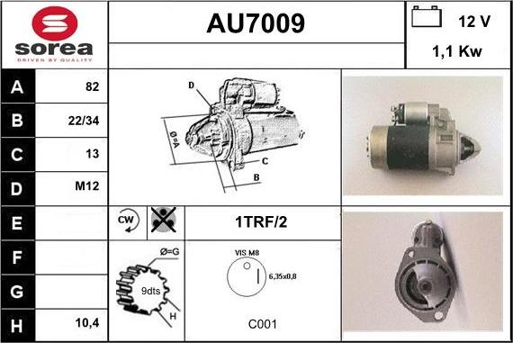 Sera AU7009 - Motorino d'avviamento autozon.pro