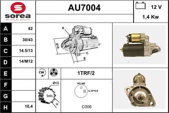 Sera AU7004 - Motorino d'avviamento autozon.pro