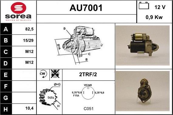 Sera AU7001 - Motorino d'avviamento autozon.pro