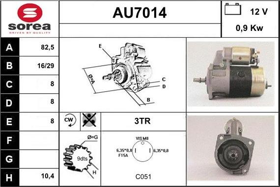 Sera AU7014 - Motorino d'avviamento autozon.pro