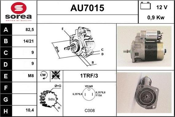 Sera AU7015 - Motorino d'avviamento autozon.pro