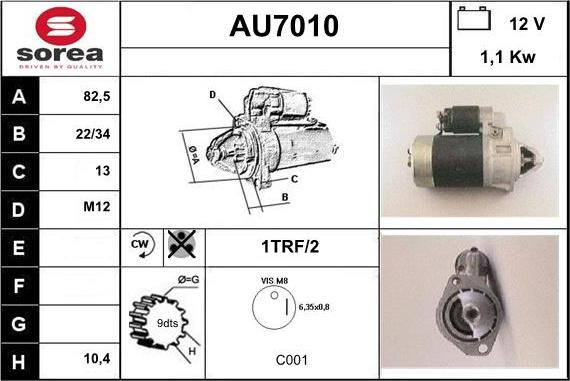 Sera AU7010 - Motorino d'avviamento autozon.pro