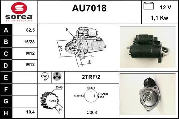 Sera AU7018 - Motorino d'avviamento autozon.pro