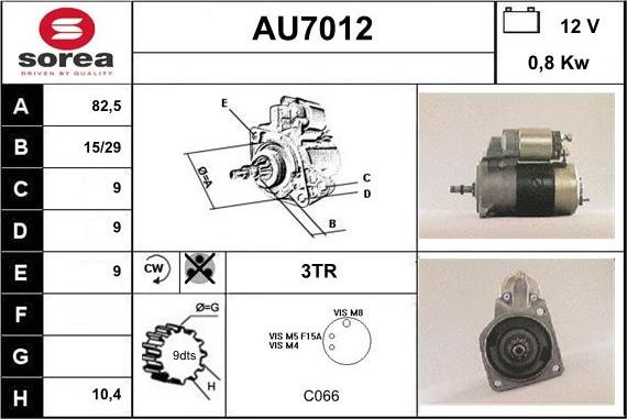 Sera AU7012 - Motorino d'avviamento autozon.pro