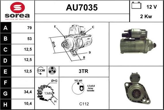 Sera AU7035 - Motorino d'avviamento autozon.pro