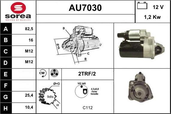 Sera AU7030 - Motorino d'avviamento autozon.pro