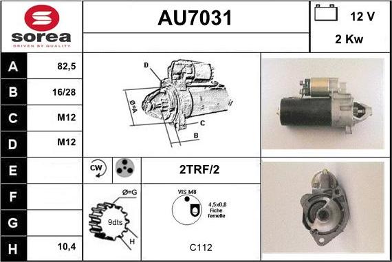 Sera AU7031 - Motorino d'avviamento autozon.pro