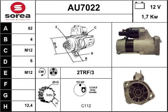 Sera AU7022 - Motorino d'avviamento autozon.pro