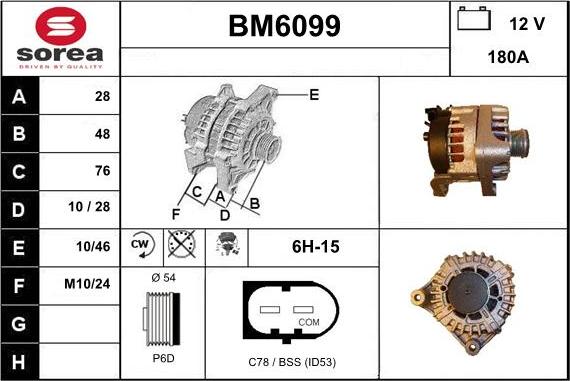 Sera BM6099 - Alternatore autozon.pro