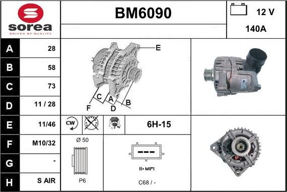 Sera BM6090 - Alternatore autozon.pro