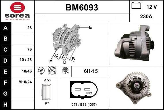 Sera BM6093 - Alternatore autozon.pro