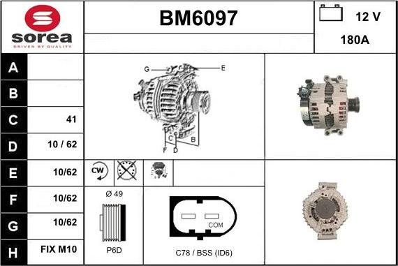 Sera BM6097 - Alternatore autozon.pro