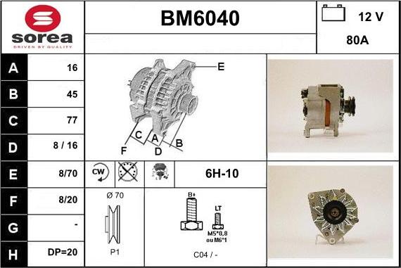 Sera BM6040 - Alternatore autozon.pro