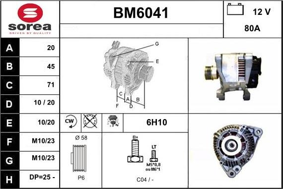 Sera BM6041 - Alternatore autozon.pro