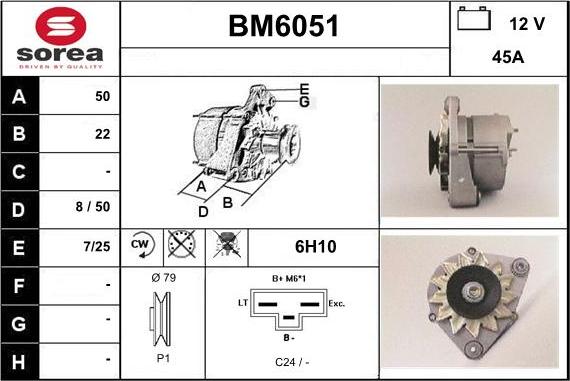 Sera BM6051 - Alternatore autozon.pro