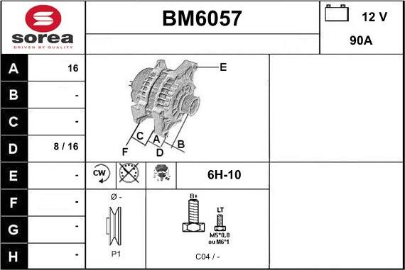 Sera BM6057 - Alternatore autozon.pro