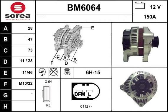 Sera BM6064 - Alternatore autozon.pro