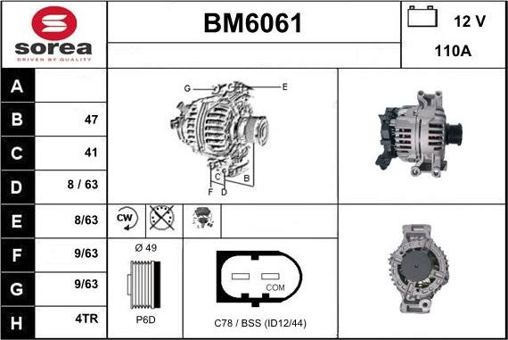 Sera BM6061 - Alternatore autozon.pro