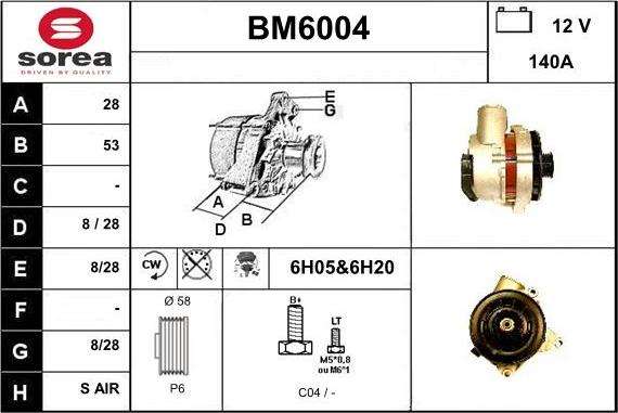 Sera BM6004 - Alternatore autozon.pro