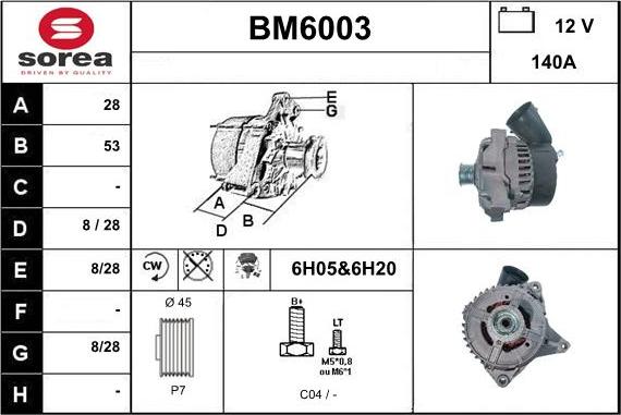 Sera BM6003 - Alternatore autozon.pro