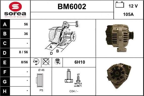 Sera BM6002 - Alternatore autozon.pro